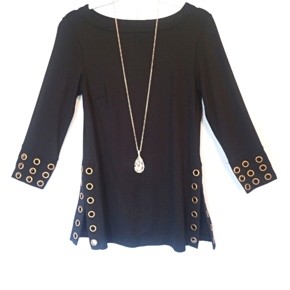 Cato est 1946 Black Tunic/Top Mid-length sleeve- Size XS